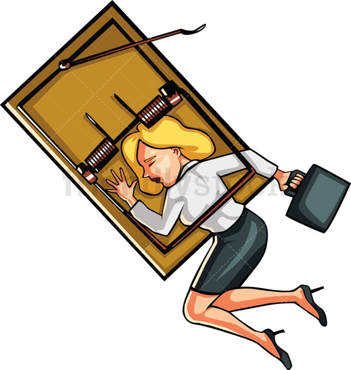 6-businesswoman-caught-in-mouse-trap-cartoon-clipart