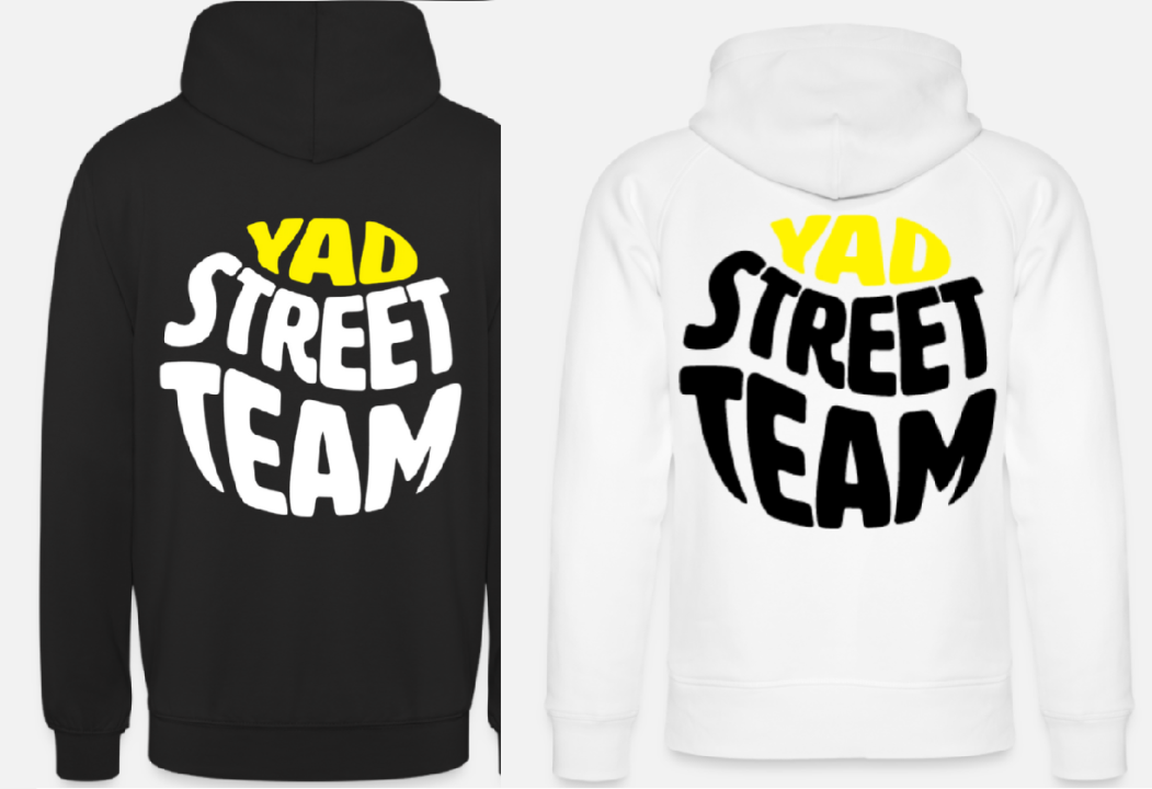 Street Team huppari tekstilogolla (valkoinen tai musta)