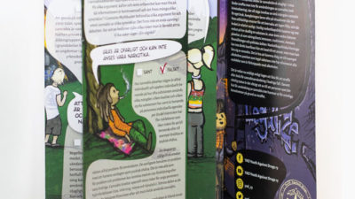 Kuva ruotsinkielisestä Cannabis Mythbuster -esitteestä.