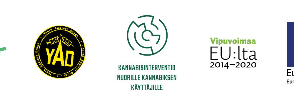 Kuvassa kannabishankkeessa mukana olevien tahojen logoja